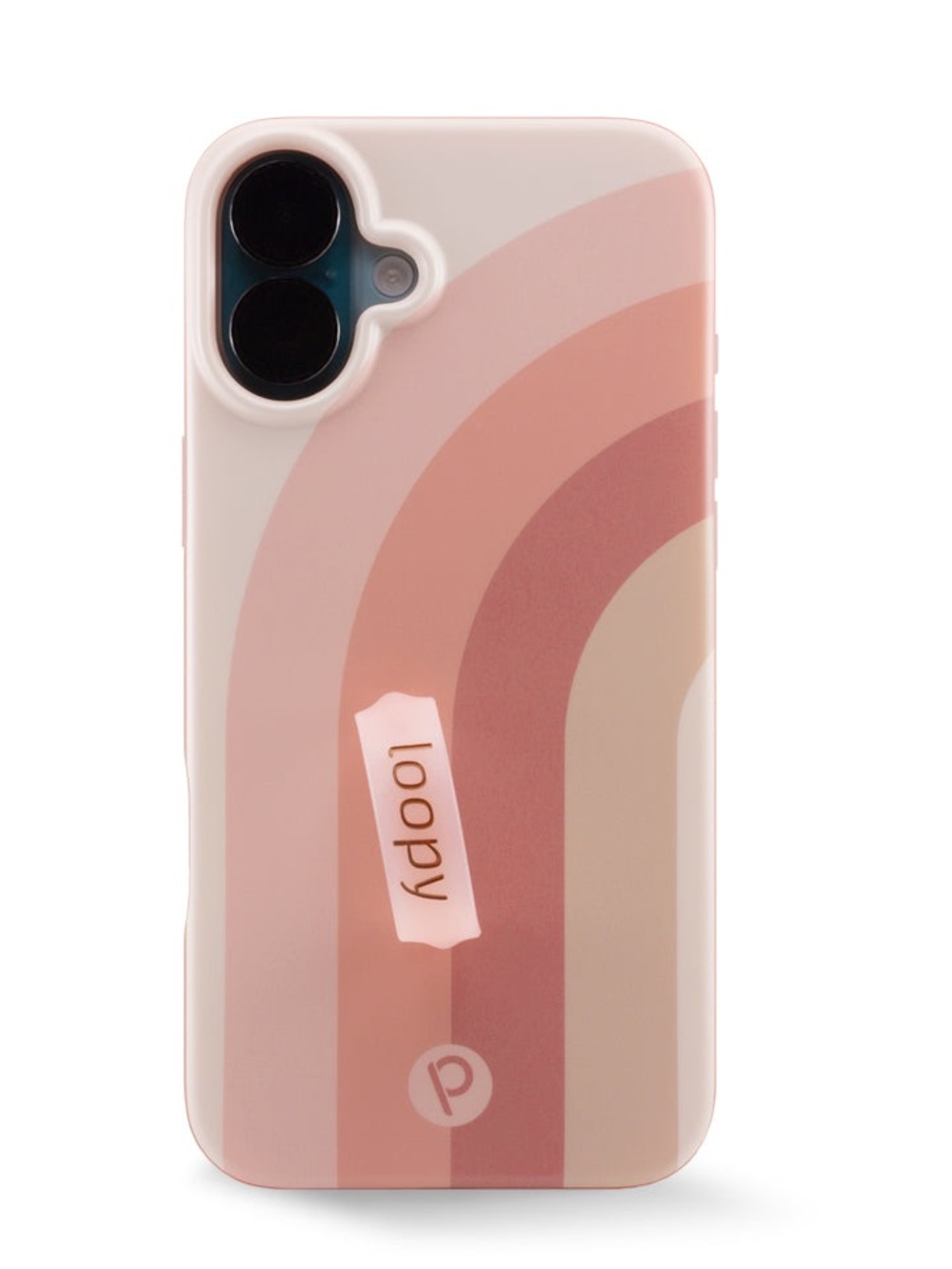 Loopy Cases Terracotta Dreams iPhone 16 Plus Neutral Rainbow Phone Case & Loop